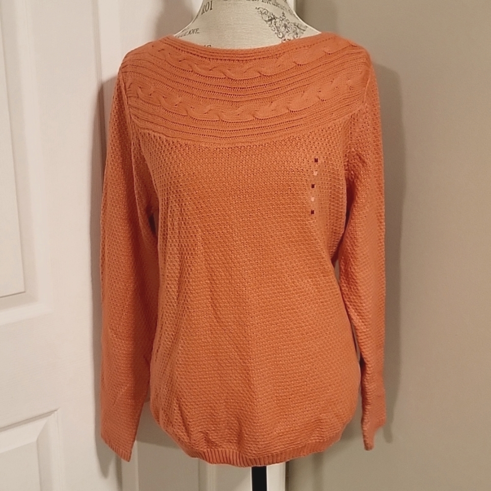 Croft & Barrow women's coral sweater Size M